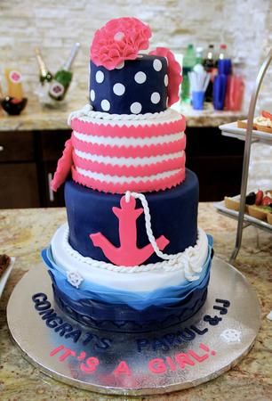 Nautical Themed Baby Shower Cake