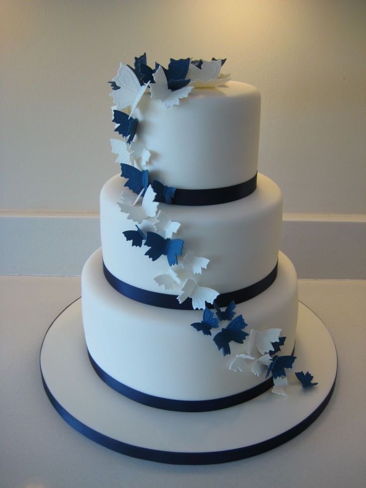 Navy Blue Wedding Cake