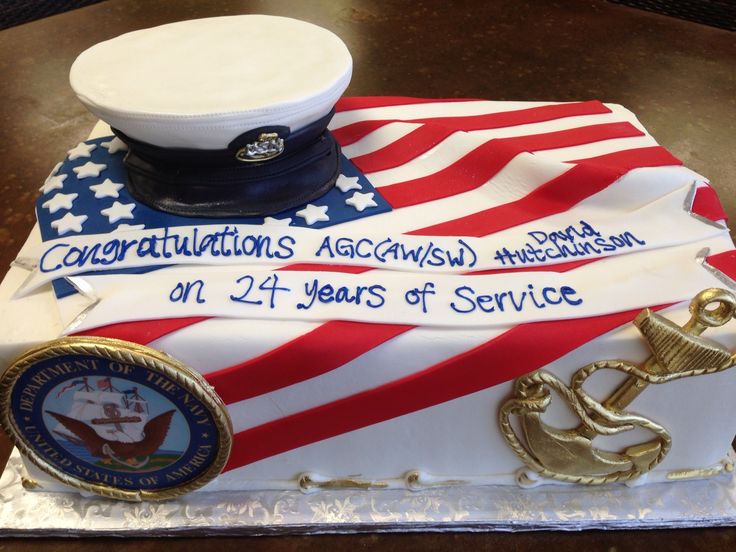 Navy Retirement Cake