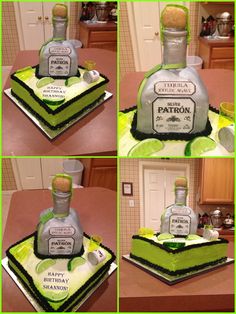 Patron Tequila Birthday Cake