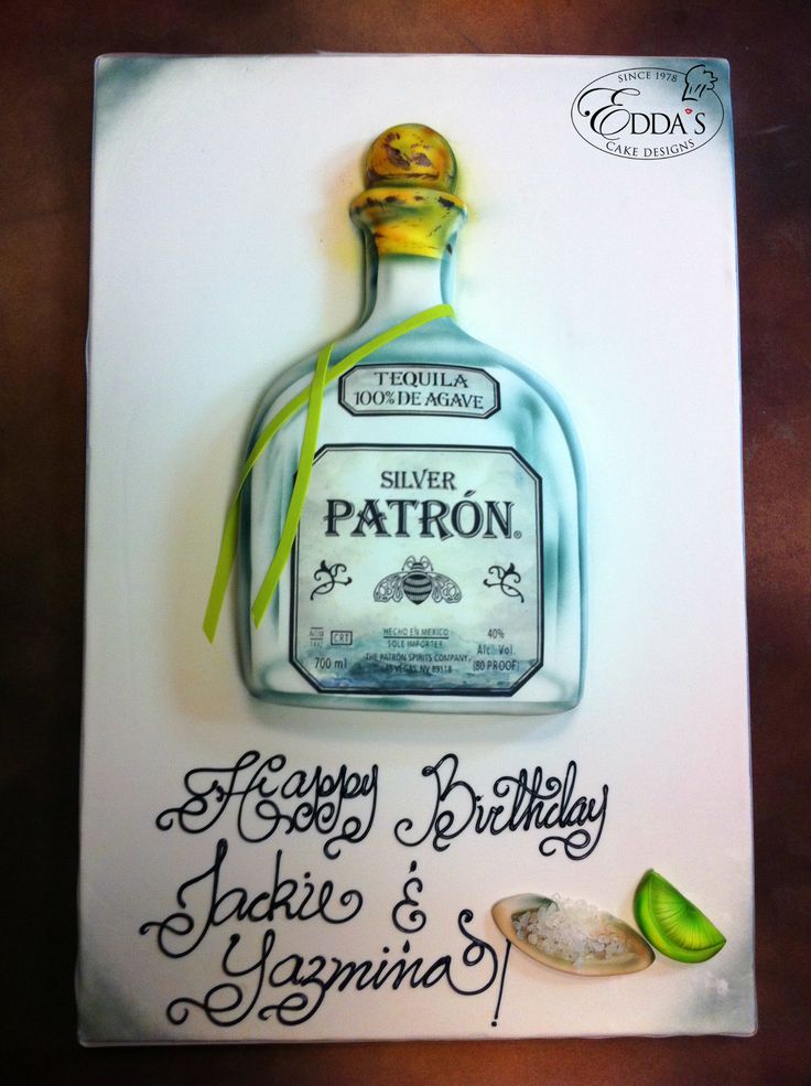 Patron Tequila Birthday Cake