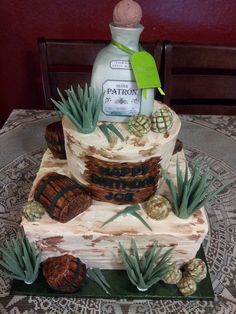 Patron Tequila Birthday Cake