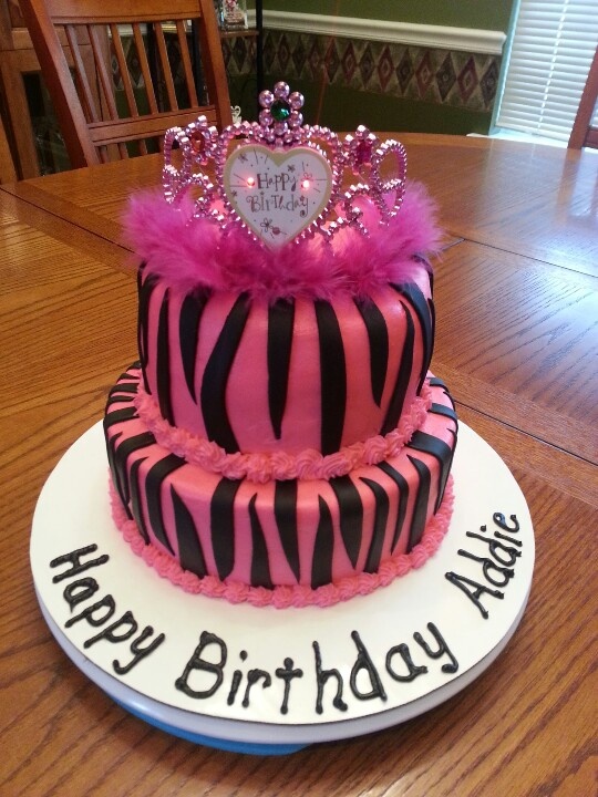 Pink Cake with Princess Crown