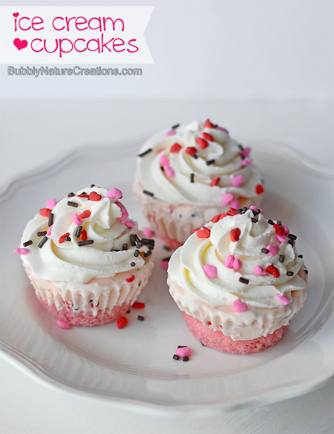 Pink Ice Cream Cupcakes