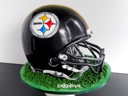 8 Photos of Steelers Football Helmet Cakes