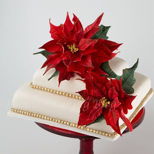 Poinsettia Cake Decorations