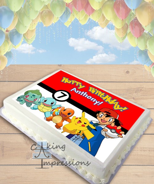 Pokemon Birthday Cake Sheet