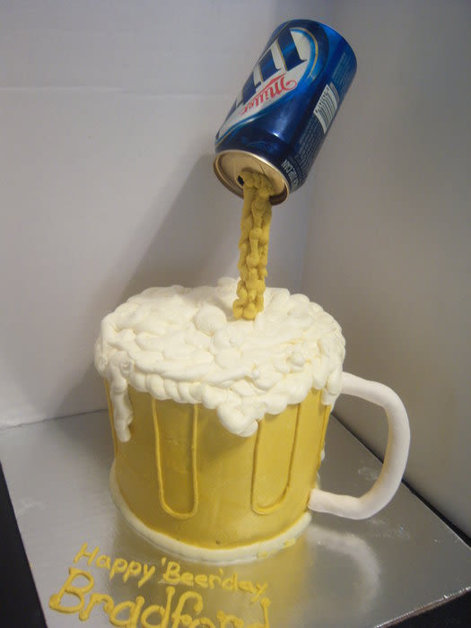 Pouring Beer Mug Cake