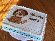 Puppy Dog Baby Shower Cake