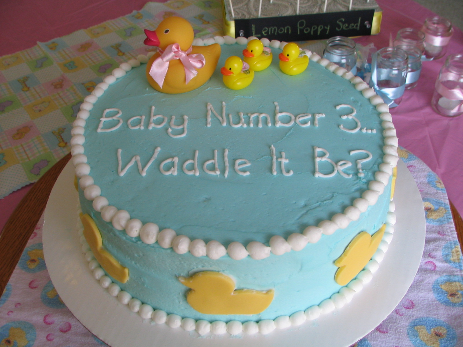 10 Photos of Ducky Baby Shower Reveal Cakes