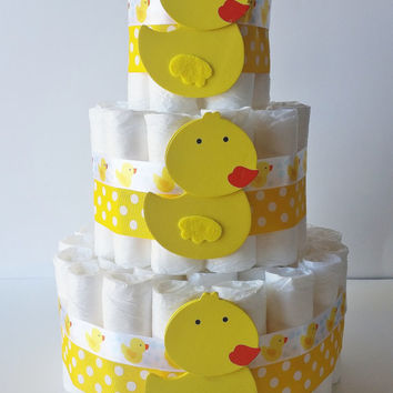 Rubber Ducky Baby Shower Diaper Cake