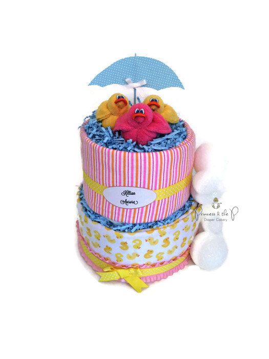 Rubber Ducky Baby Shower Diaper Cake