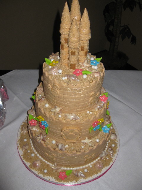 Sand Castle Cake Wedding Shower