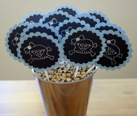 Skull Cupcake Toppers