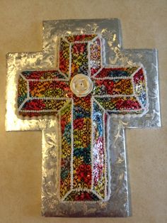 Stained Glass Cross Cake