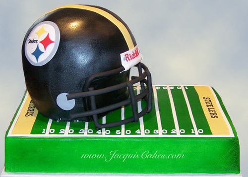 Steelers Football Helmet Cake