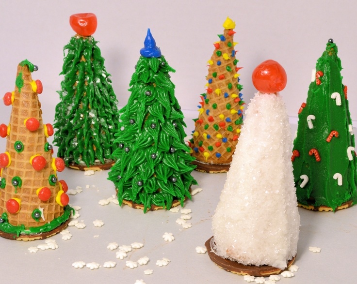 Sugar Cone Christmas Tree Decorating