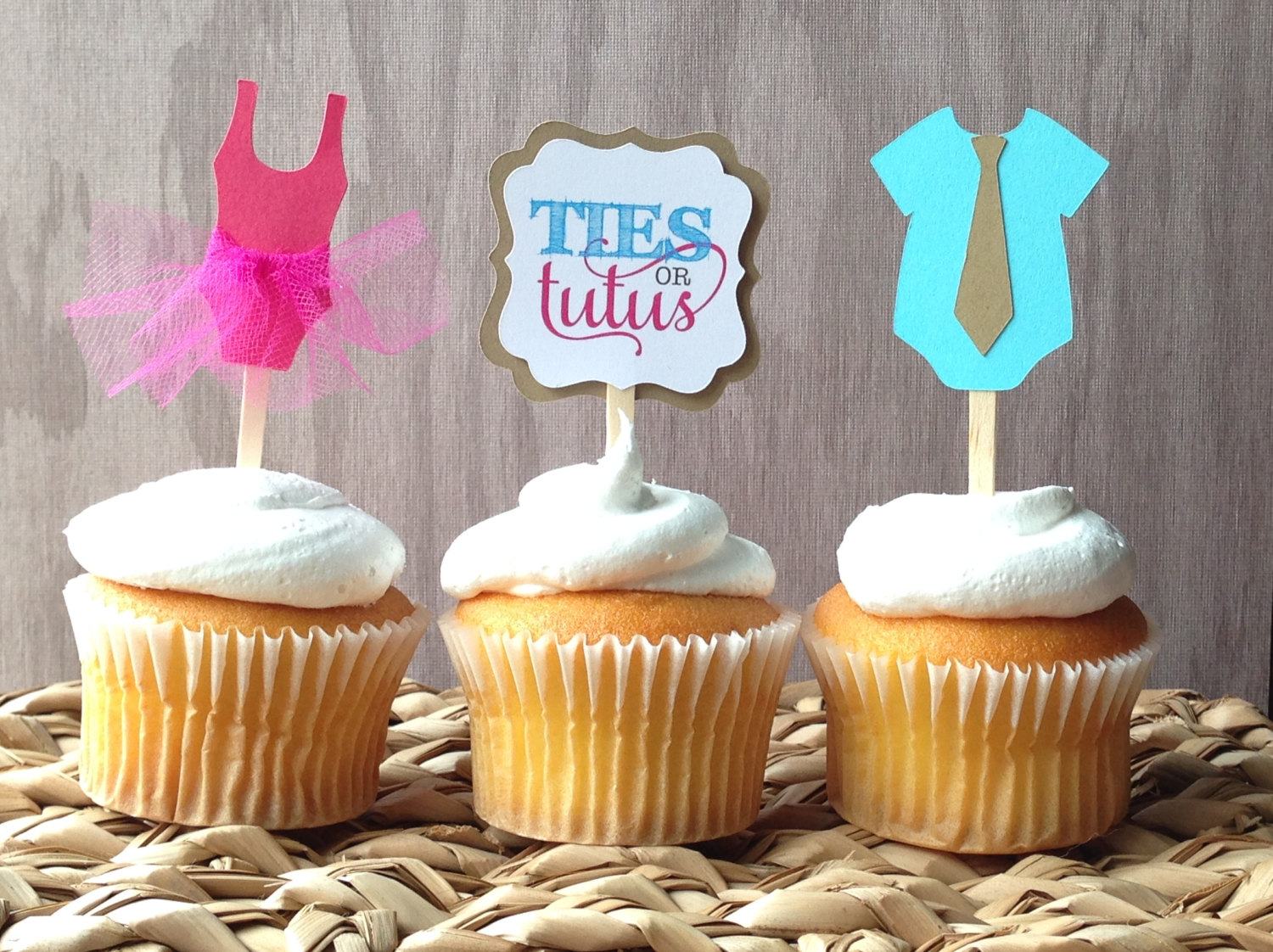 5 Photos of Tutus And Ties For Baby Shower Cupcakes