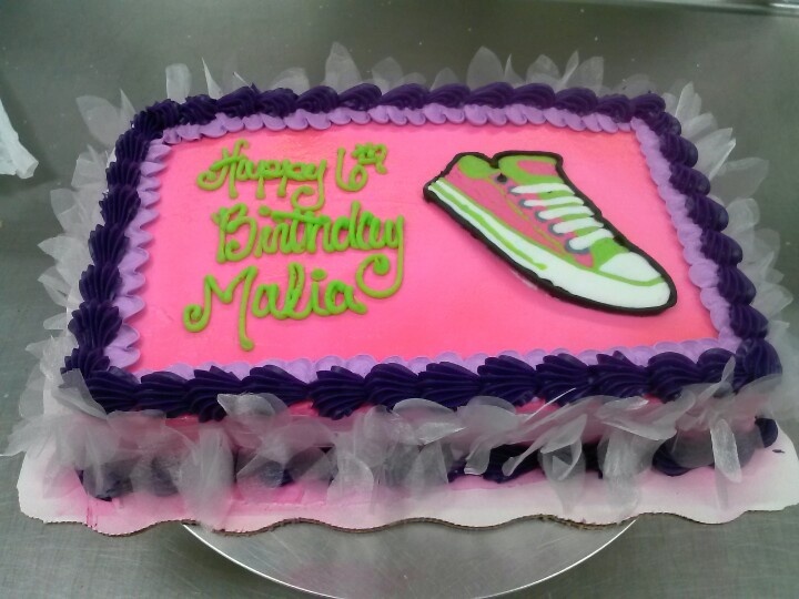 Tutu and Tennis Shoe Birthday Cake