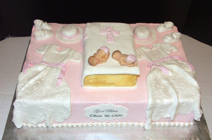 Twin Baby Shower Cake