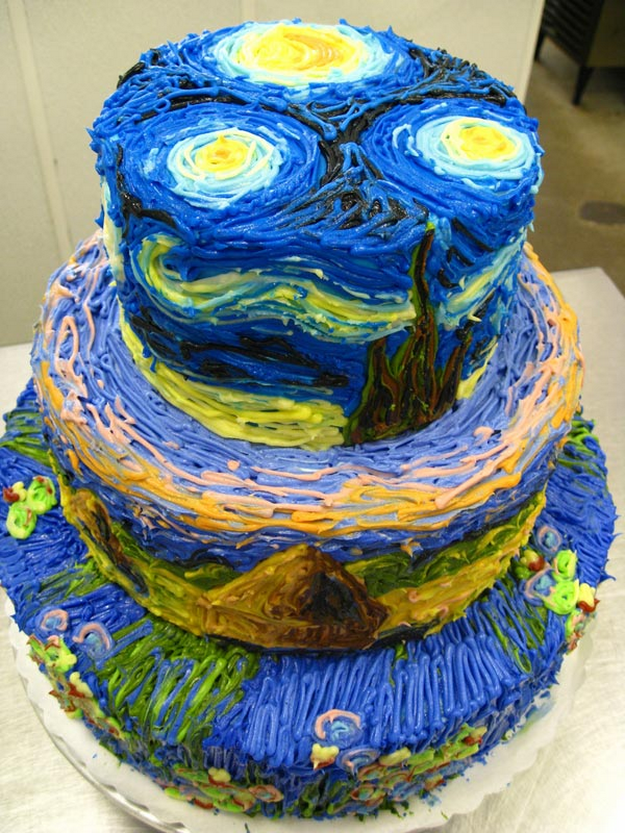 Van Gogh Starry Night Cake