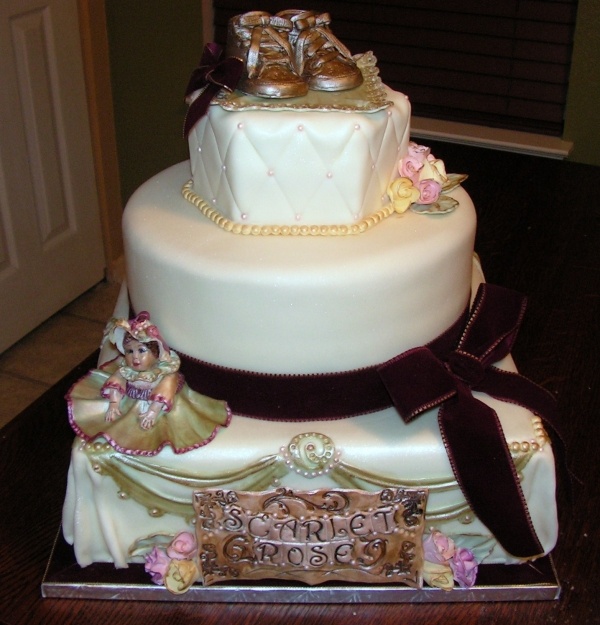 Victorian Baby Shower Cake