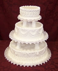 Wedding Cake with Whipped Cream Frosting