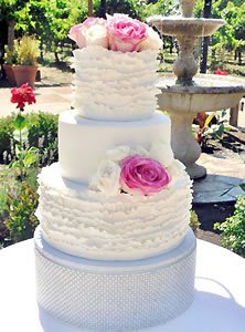 Wedding Cake with Whipped Cream Frosting