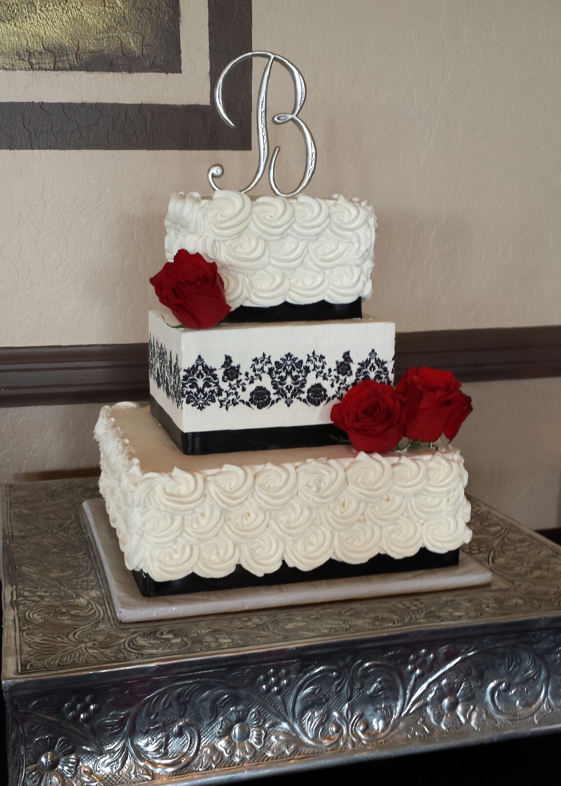 Wedding Cake with Whipped Cream