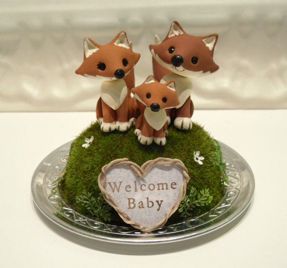 Woodland Fox Cake Topper Baby Shower