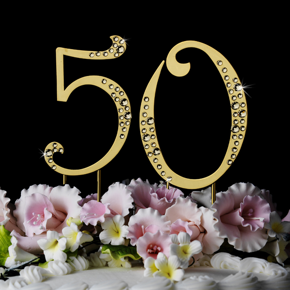 50th Anniversary Cake Toppers