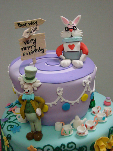 Alice Wonderland Unbirthday Cake