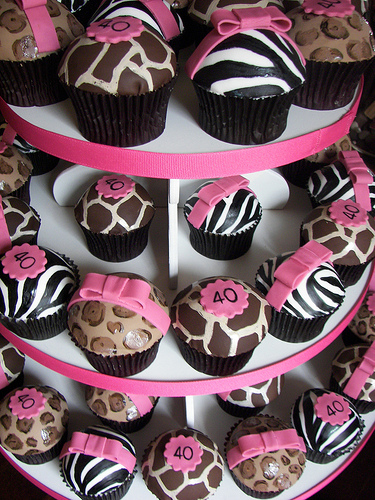 Animal Print Party Cupcakes