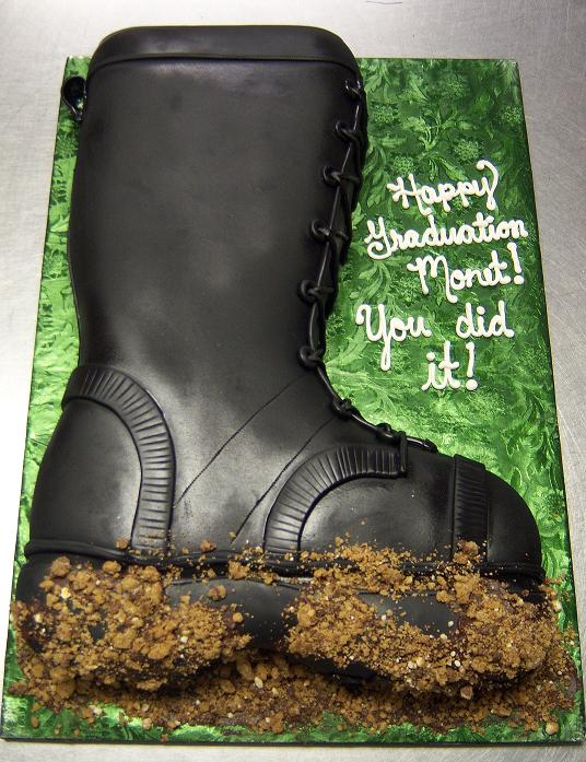 Army Boot Camp Graduation Cake