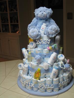 Baby Boy Diaper Cake Idea