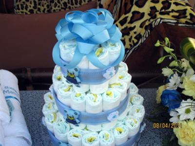 Baby Boy Diaper Cake Idea