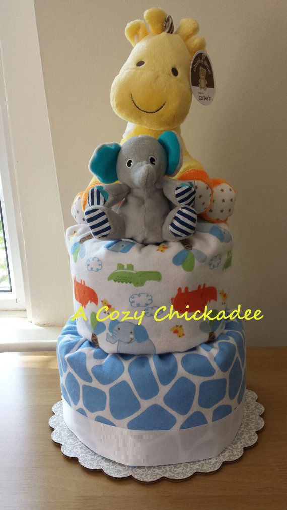 Baby Jungle Animal Diaper Cake