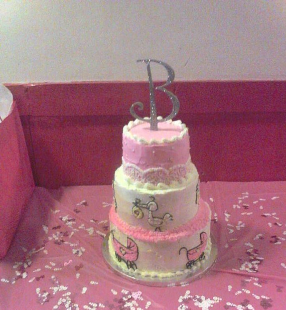 Baby Shower Cake with Diamonds