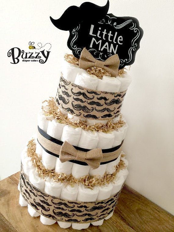 11 Photos of Mustache Diaper Cakes Bear