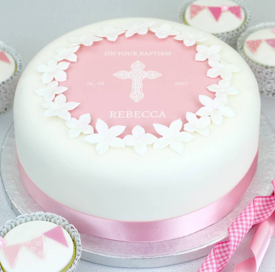 Baptism Cakes for Girls Ideas