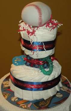 Baseball Diaper Cake Baby