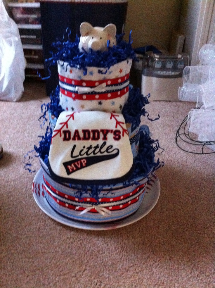 13 Photos of Baseball Diaper Cakes On Pinterest