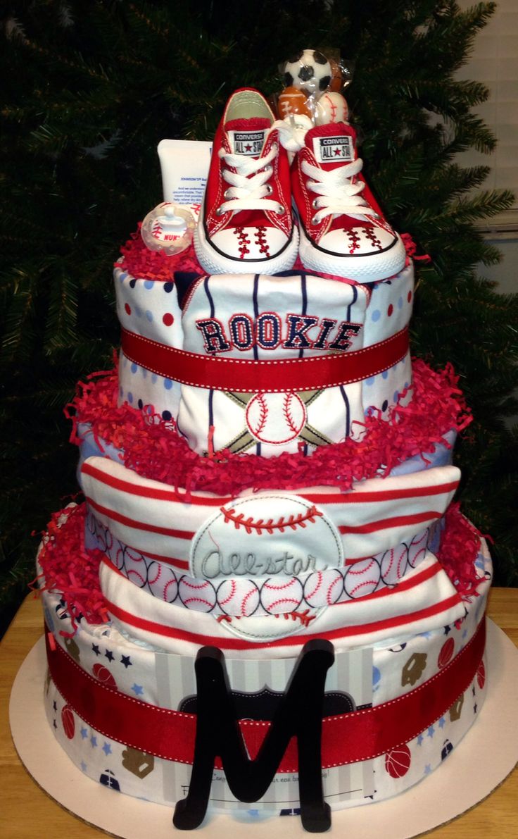 Baseball Diaper Cake