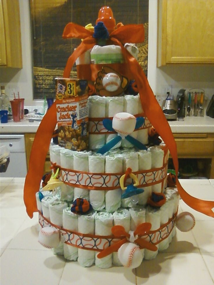 Baseball Diaper Cake