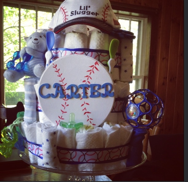 Baseball Diaper Cake