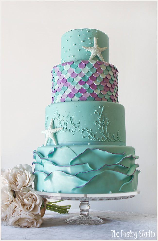 Beach Themed Wedding Cake