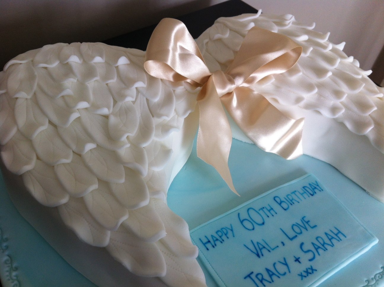 Birthday Cake with Angel Wings