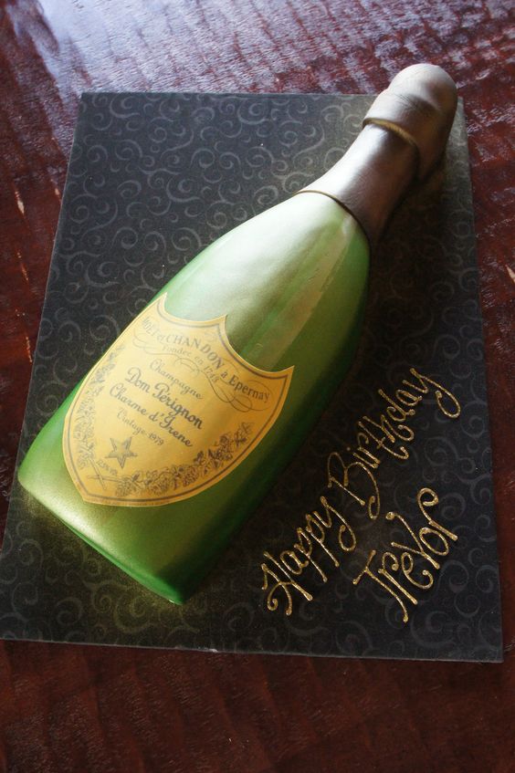 Bottle Shaped Birthday Cake