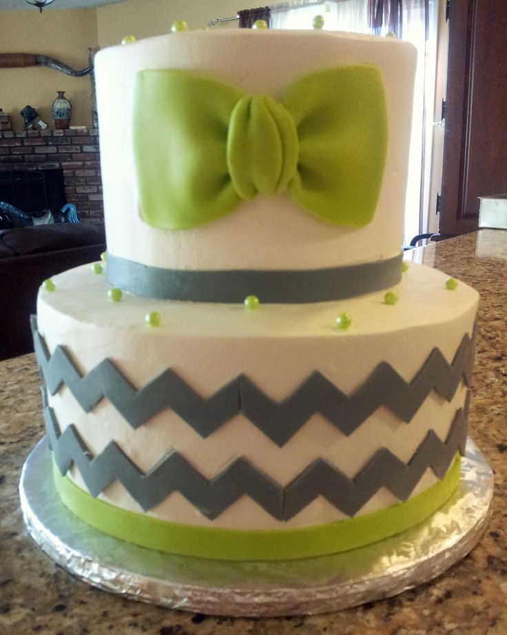 Bow Tie Baby Shower Cake