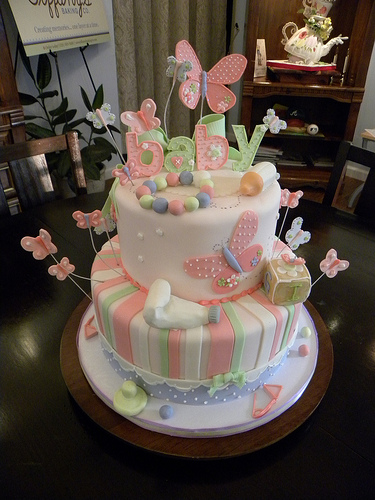 Butterfly Baby Shower Cake